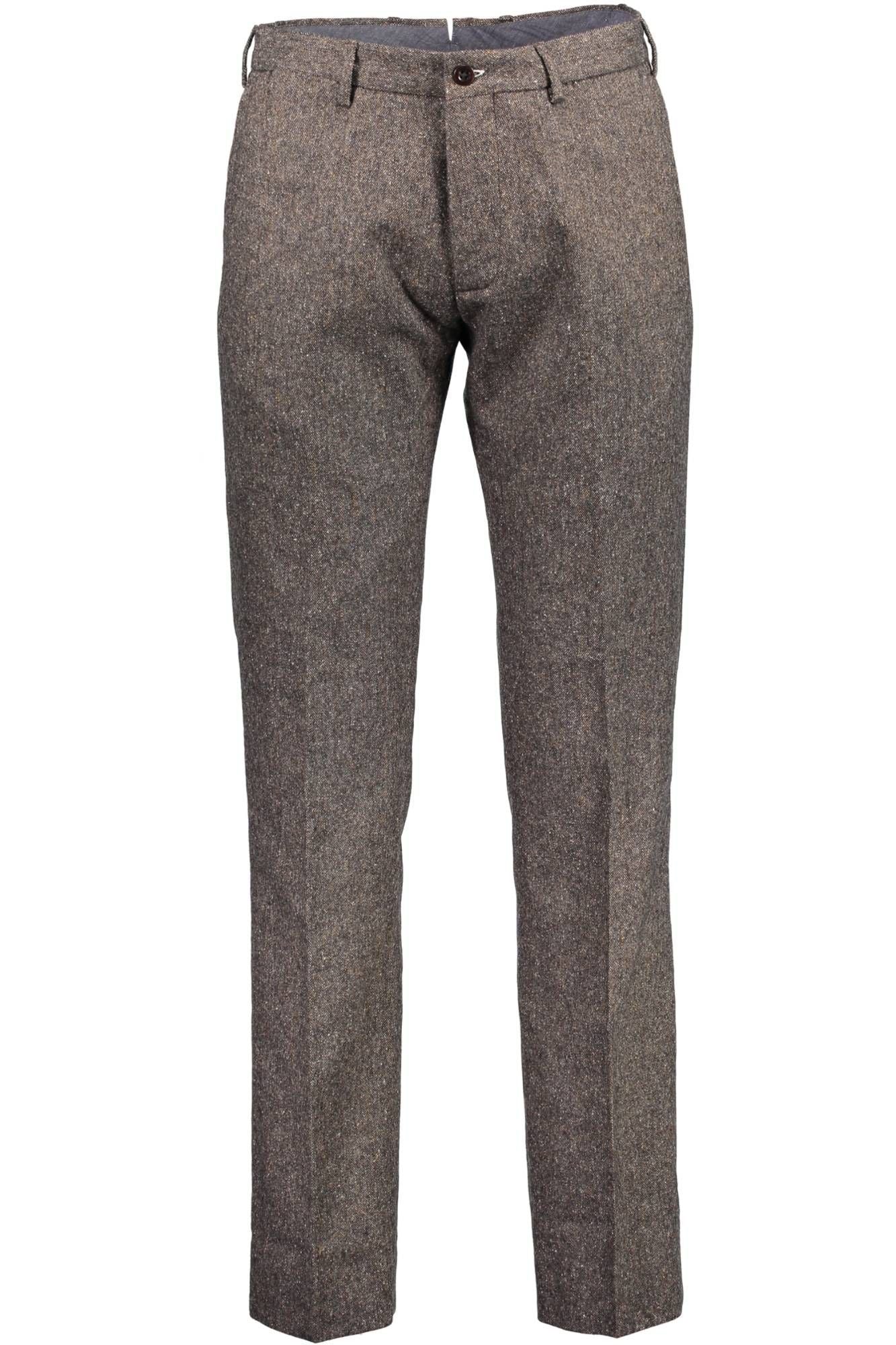 Gant Silk Brown Trousers with Classic Four-Pocket Design