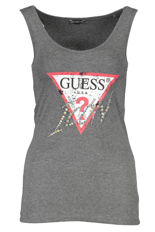 Guess Jeans Gray Cotton Women Tank Top