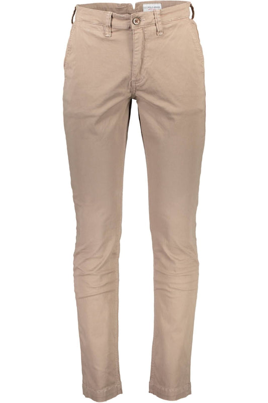 U.S. POLO ASSN. Beige Cotton Men Pant