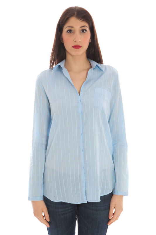 Gant Light Blue Cotton Women Shirt