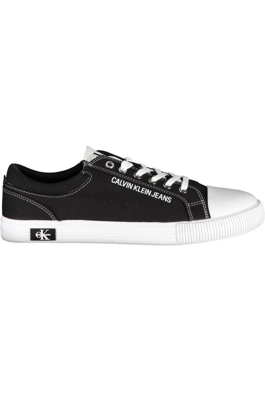 Calvin Klein Elegant Black Cotton Sneakers with Logo