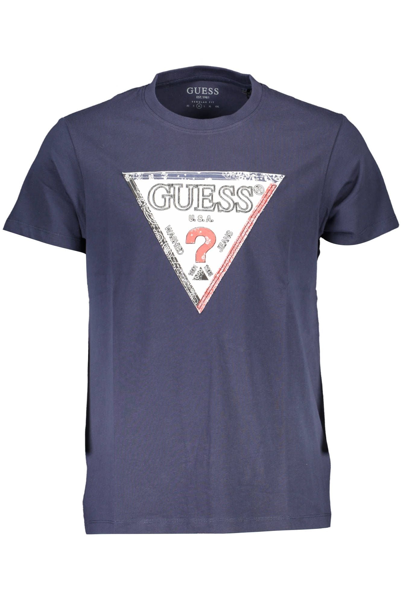 Guess Jeans Blue Cotton Men T-Shirt