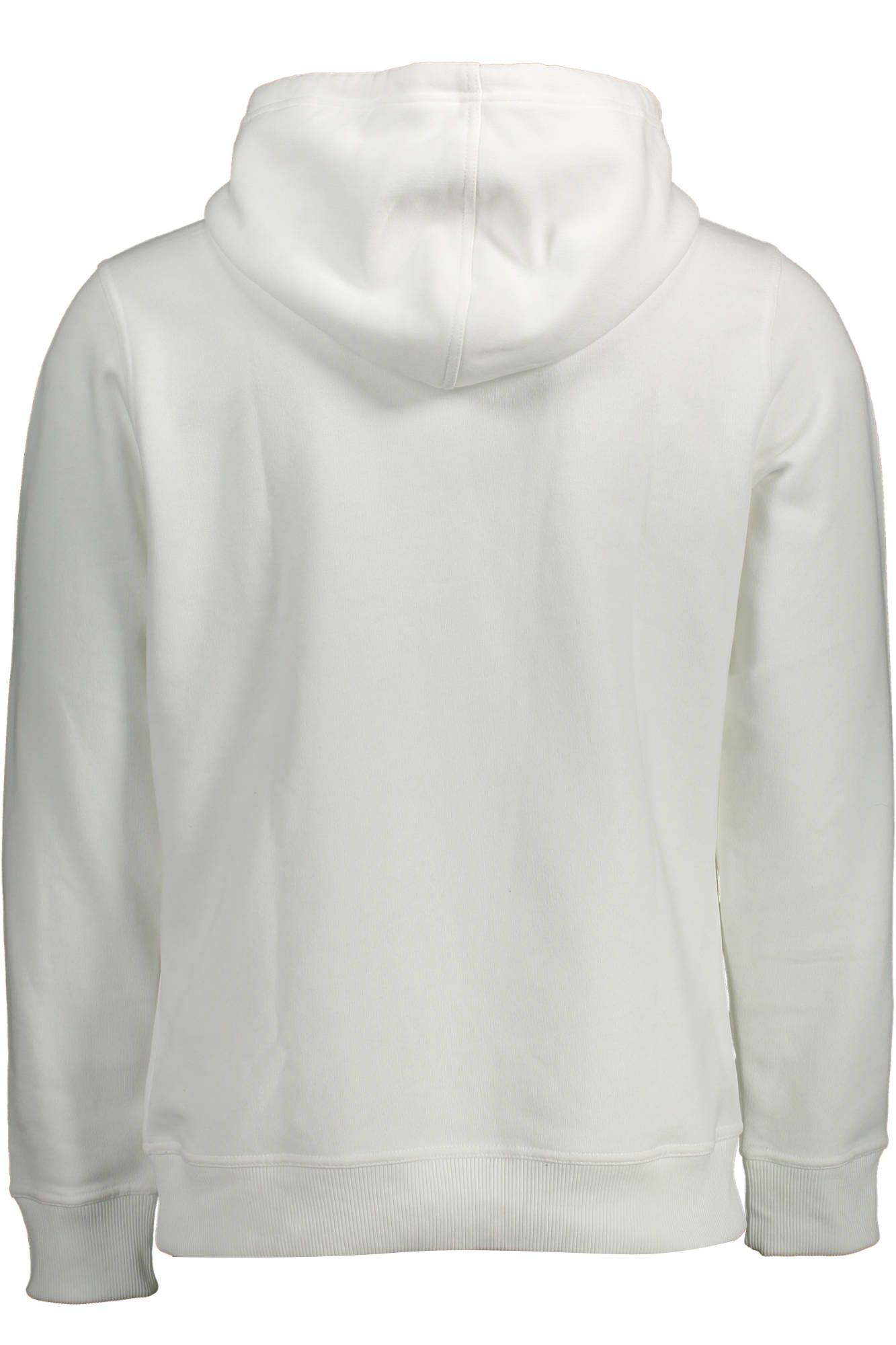 Calvin Klein Elegant White Hooded Sweatshirt with Logo Print