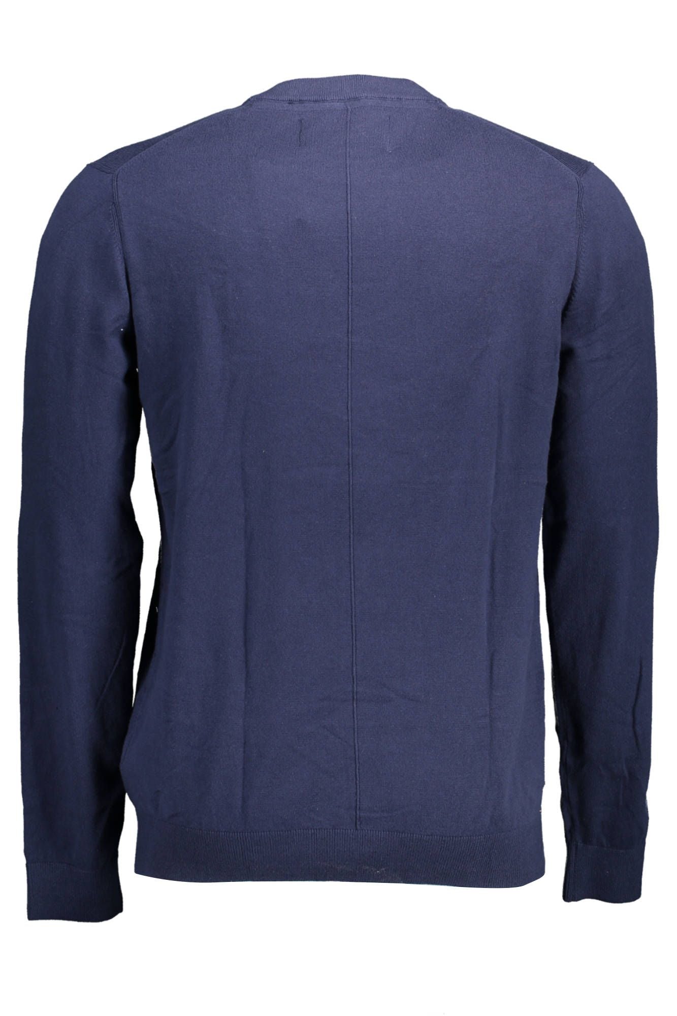 Calvin Klein Sleek Blue Cotton Round Neck Sweater