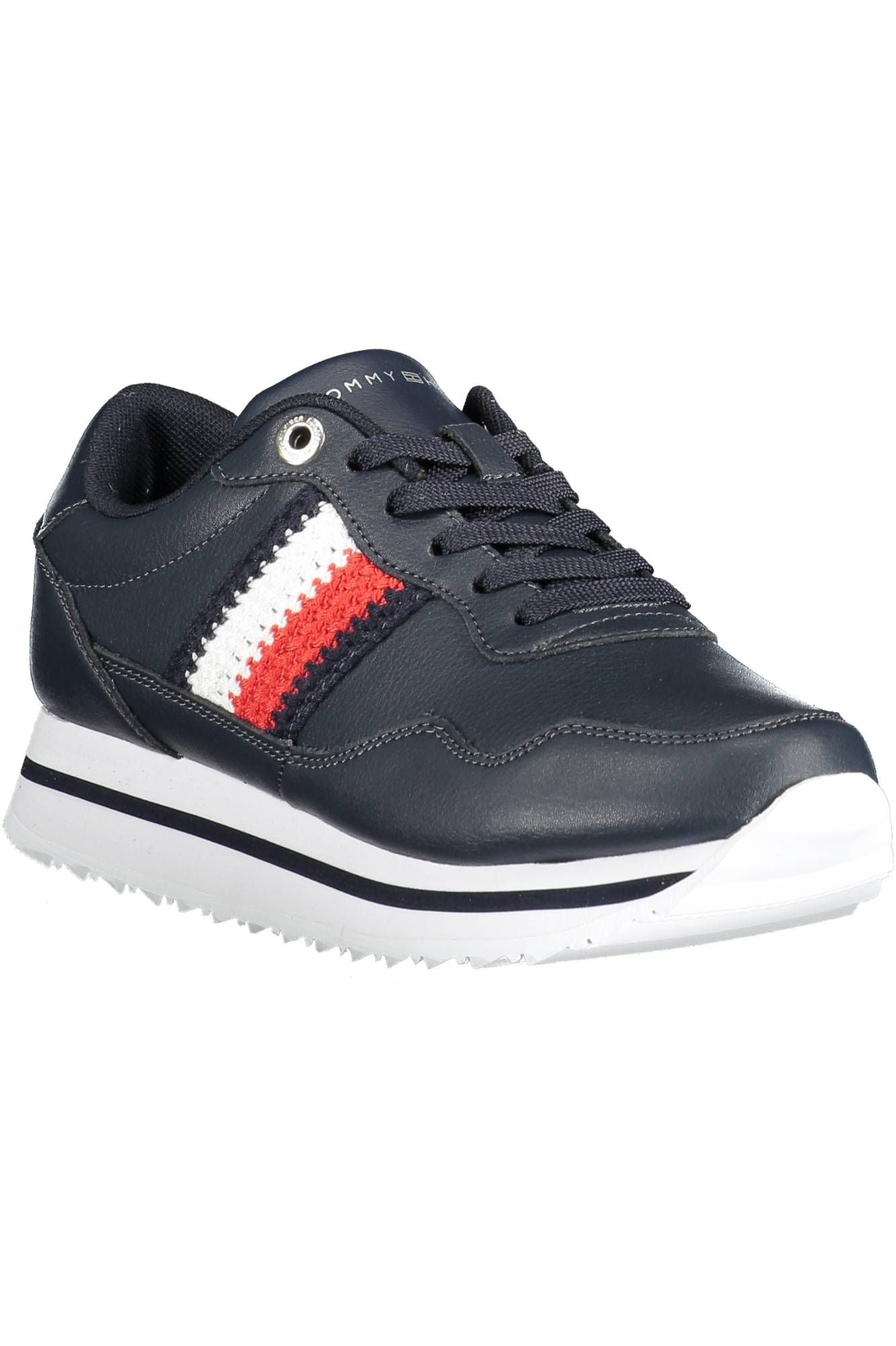 Tommy Hilfiger Blue Leather Women Sneaker