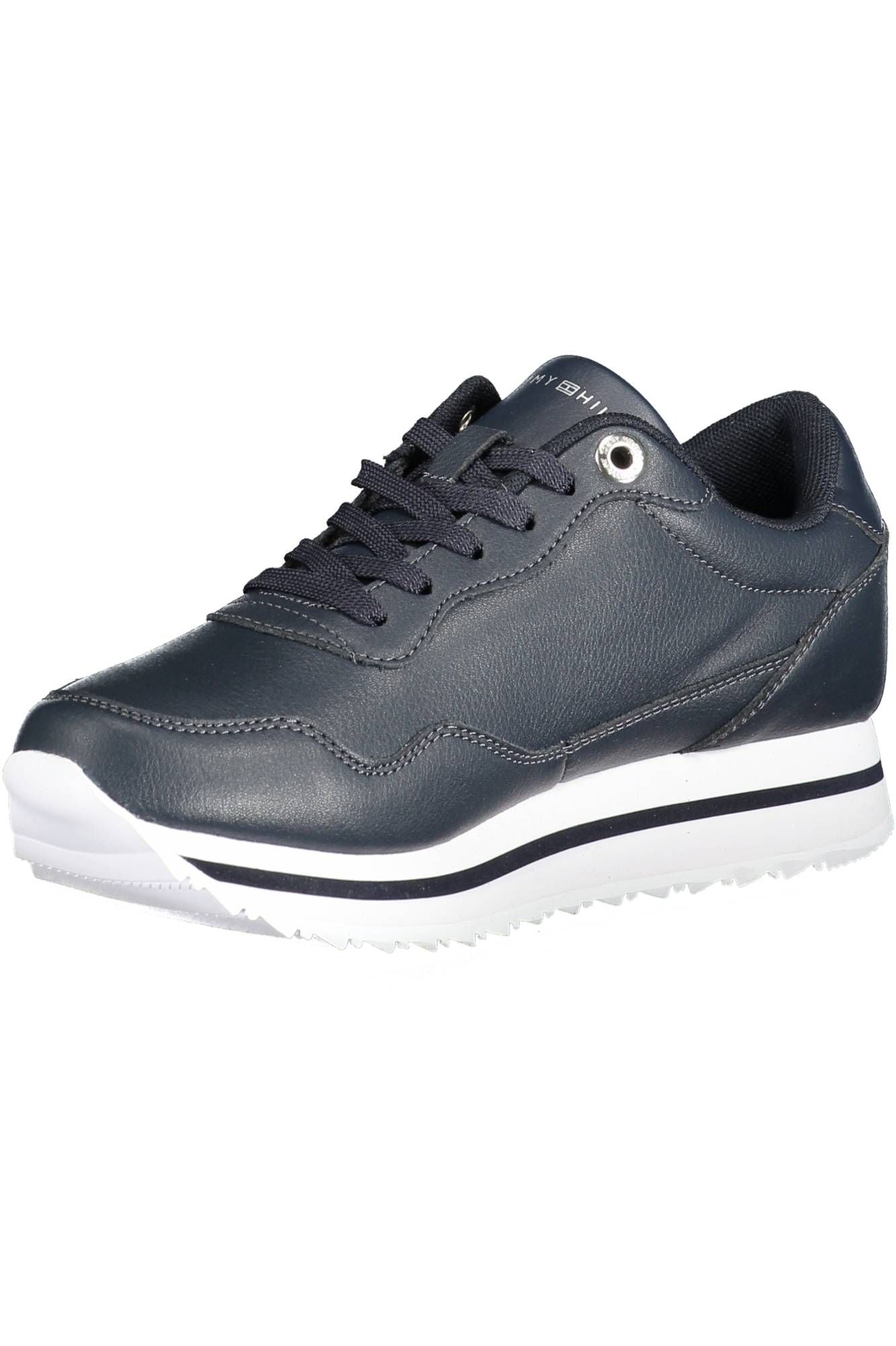 Tommy Hilfiger Blue Leather Women Sneaker