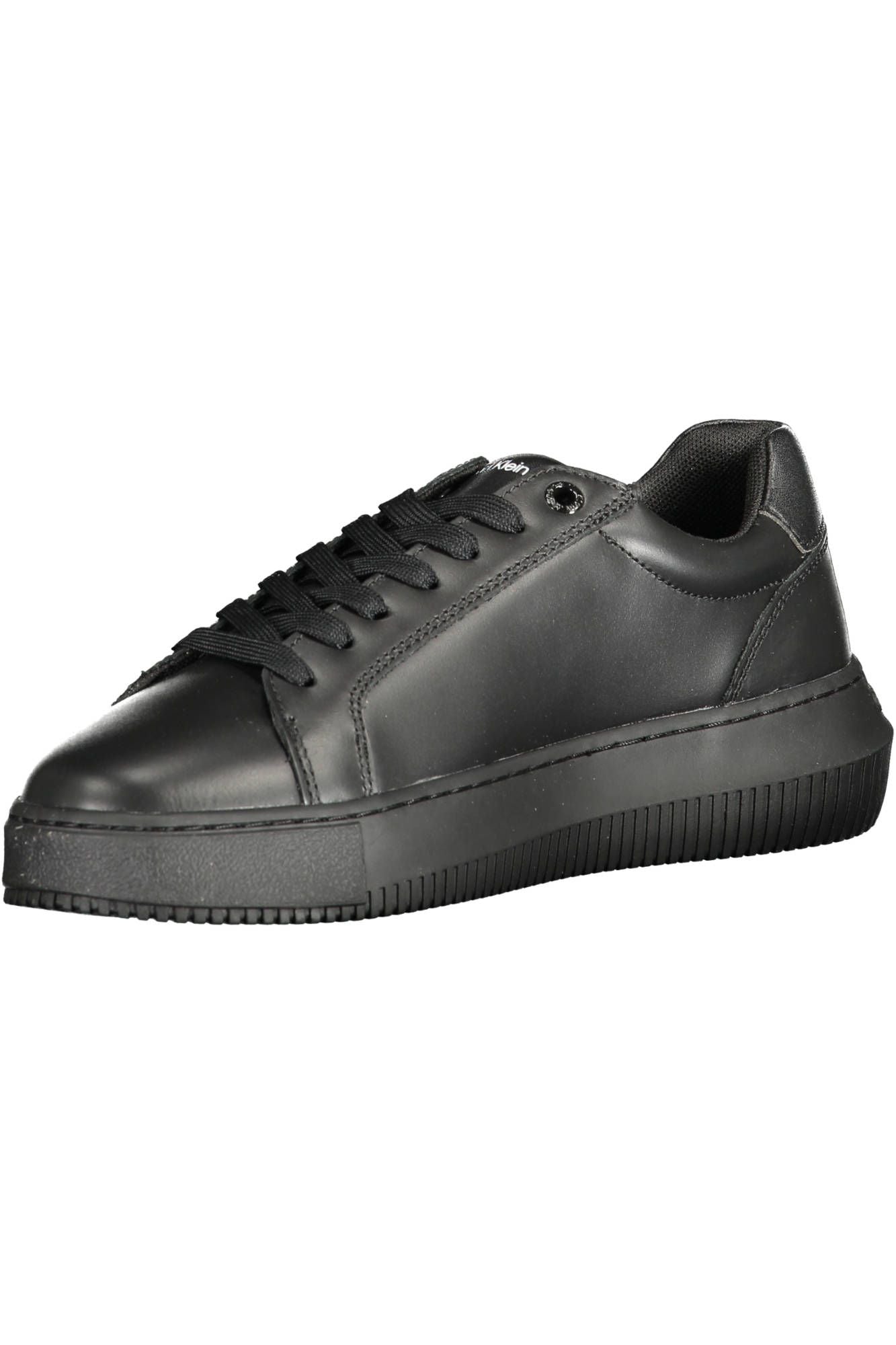 Calvin Klein Sleek Black Recycled Sneakers with Logo Accent