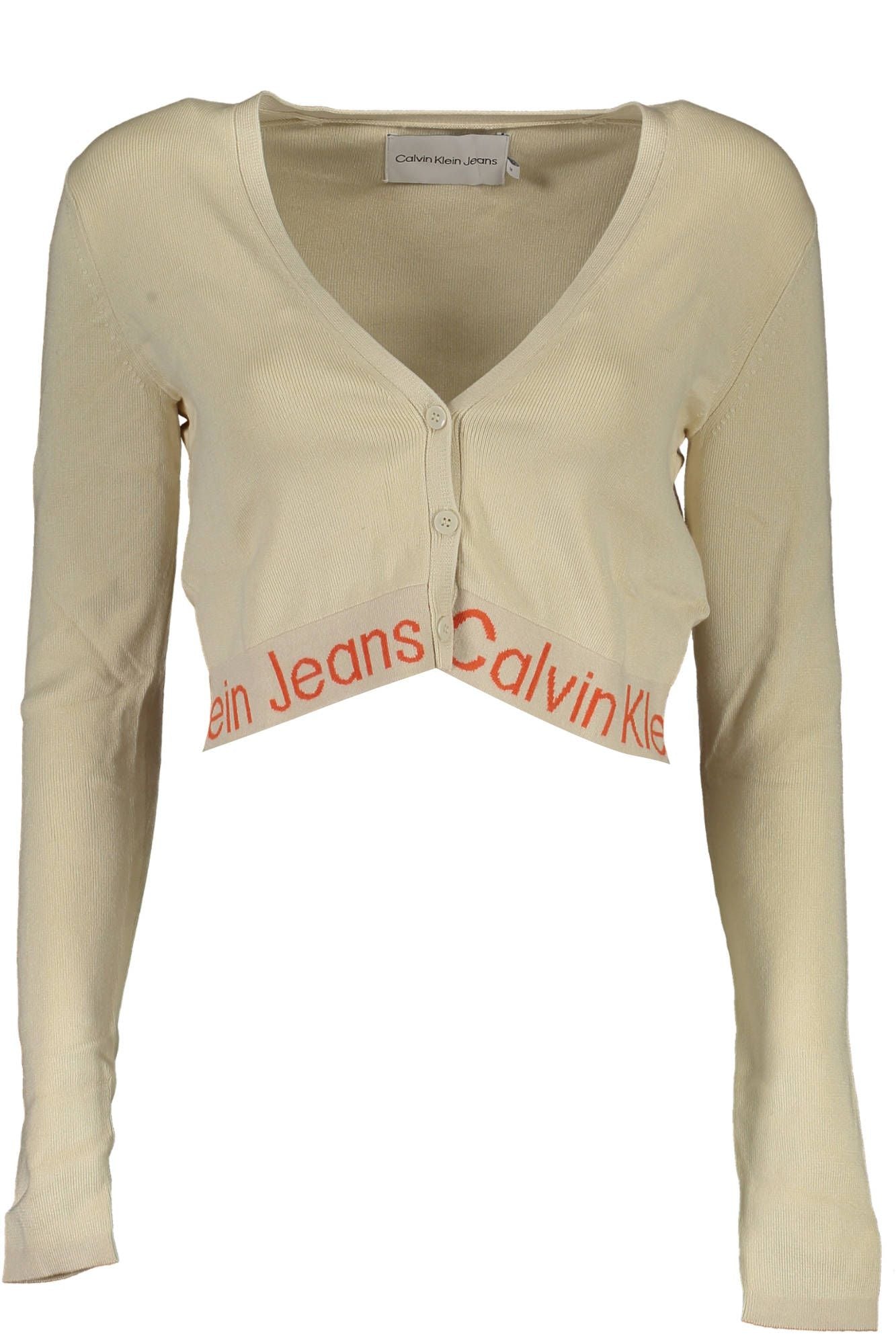 Calvin Klein Beige Lyocell Women Sweater