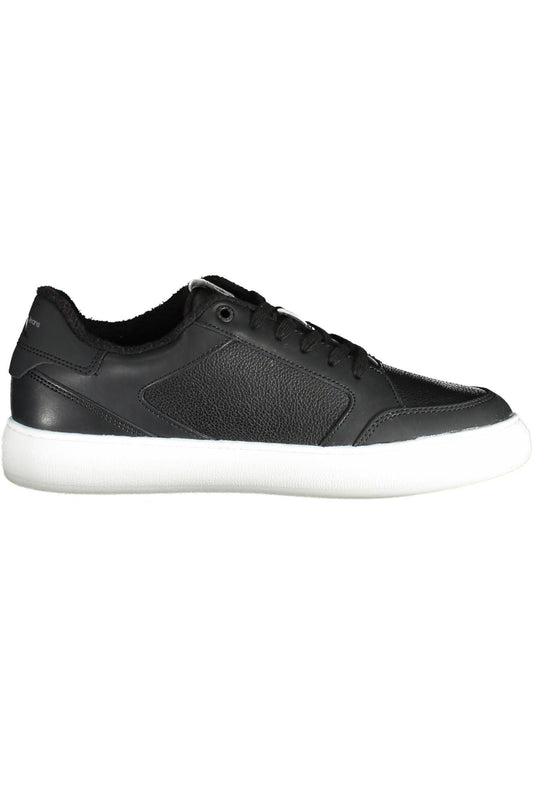 Calvin Klein Sleek Black Sports Sneakers with Eco-Conscious Design