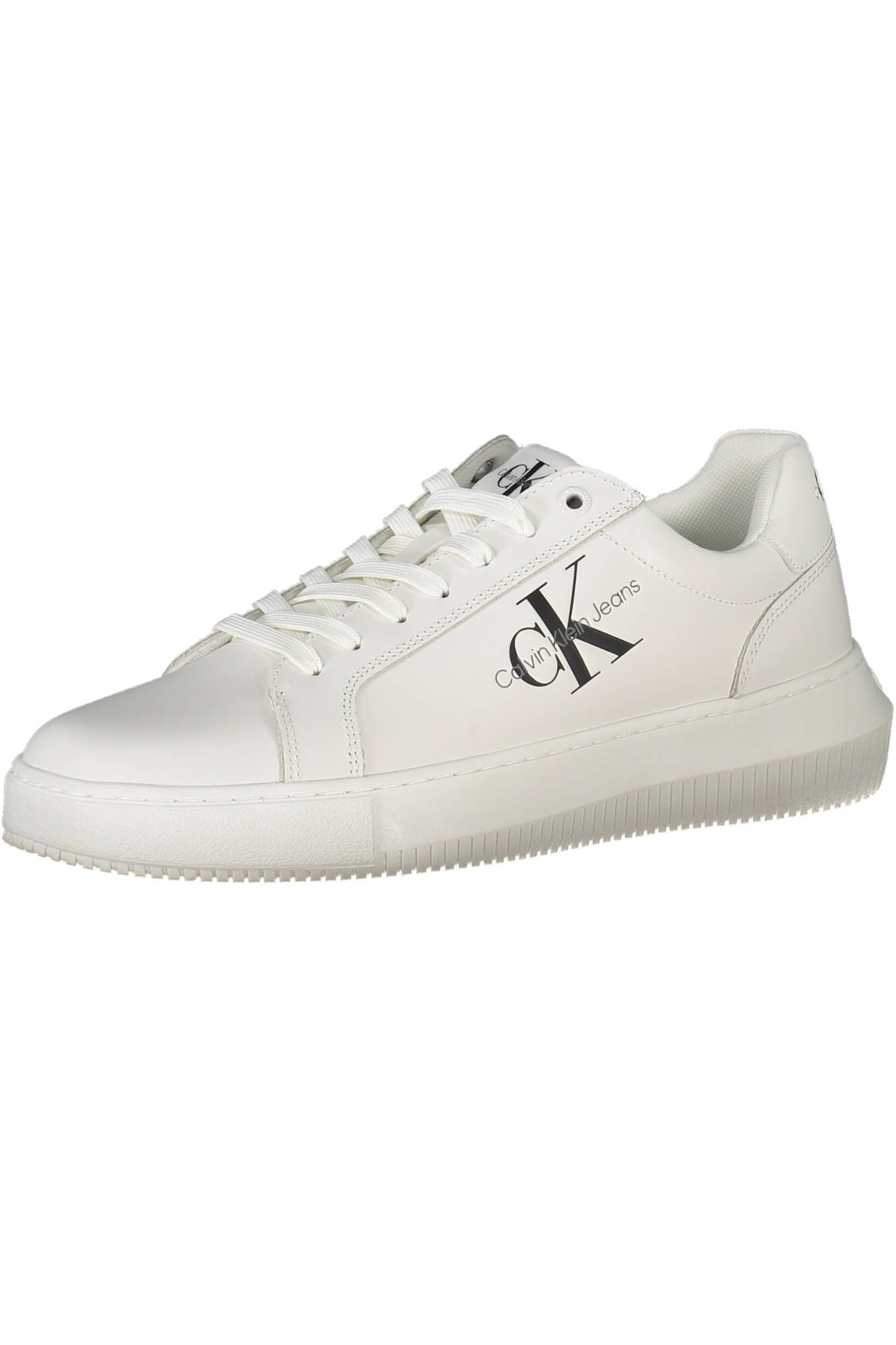 Calvin Klein Sleek Sporty Lace-up Sneakers in White