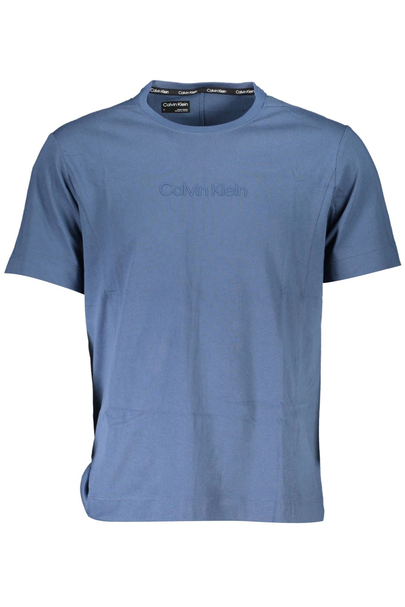 Calvin Klein Sleek Blue Round Neck Logo Tee