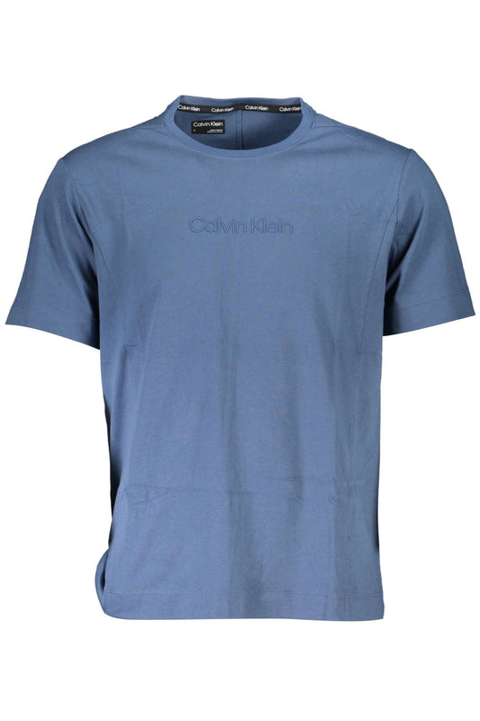 Calvin Klein Sleek Blue Round Neck Logo Tee