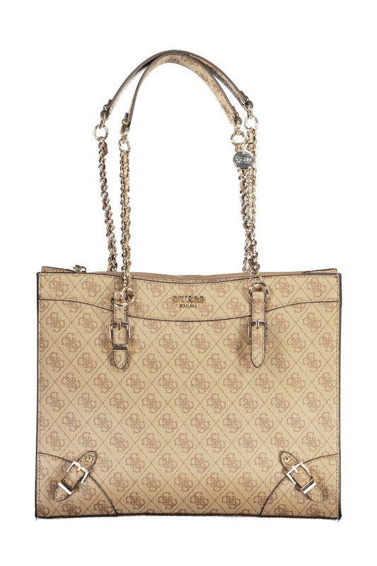 Guess Jeans Beige Polyurethane Women Handbag