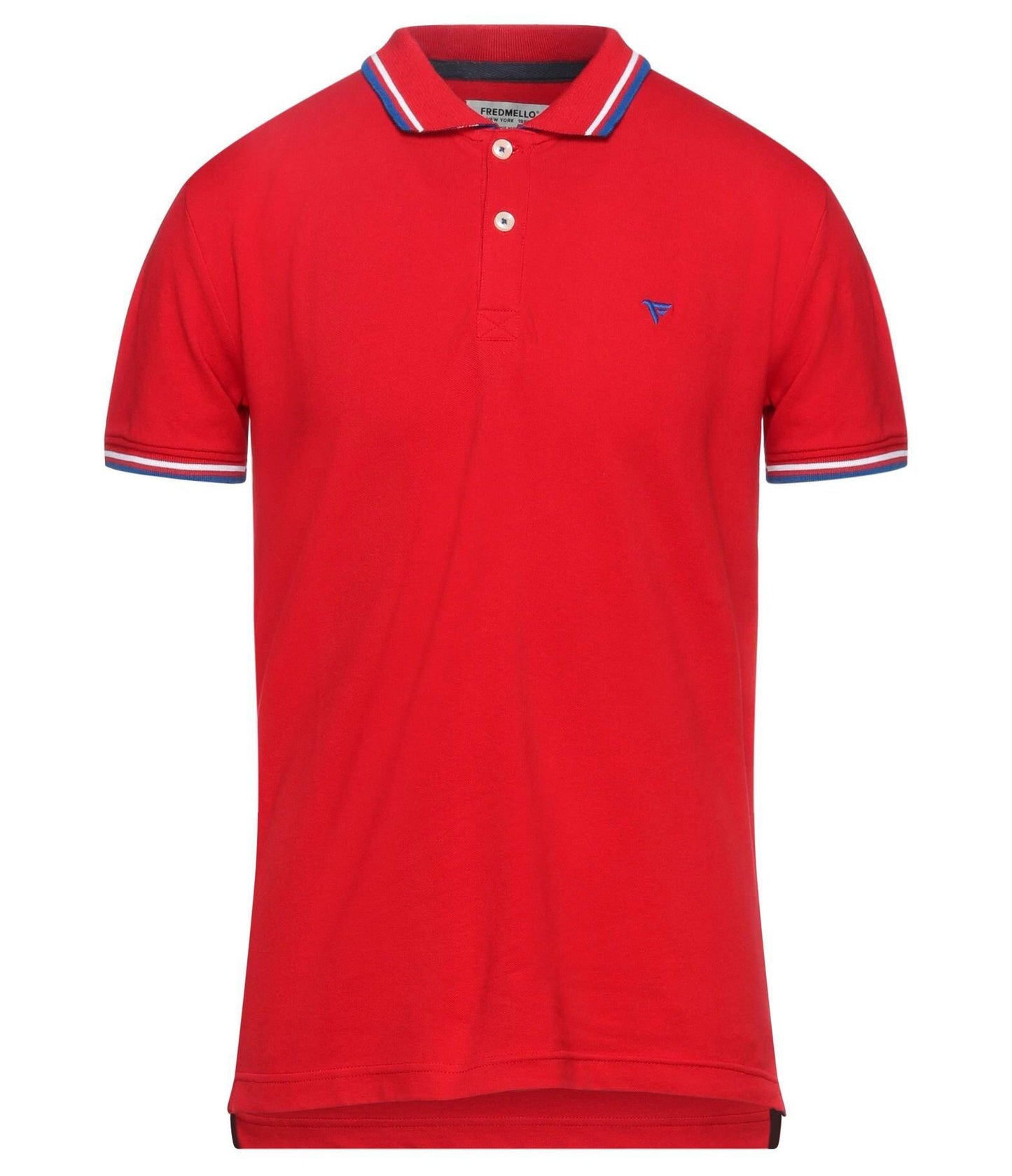 Fred Mello "Red Cotton Men Polo Shirt"