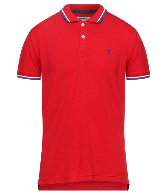 Fred Mello Vibrant Red Triple-Edged Cotton Polo