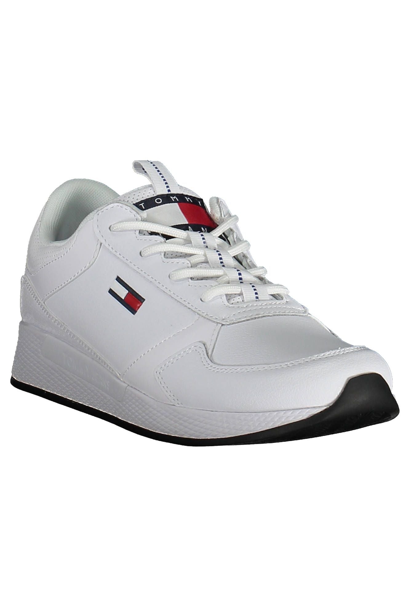 Tommy Hilfiger Elegant White Sneakers with Contrasting Details