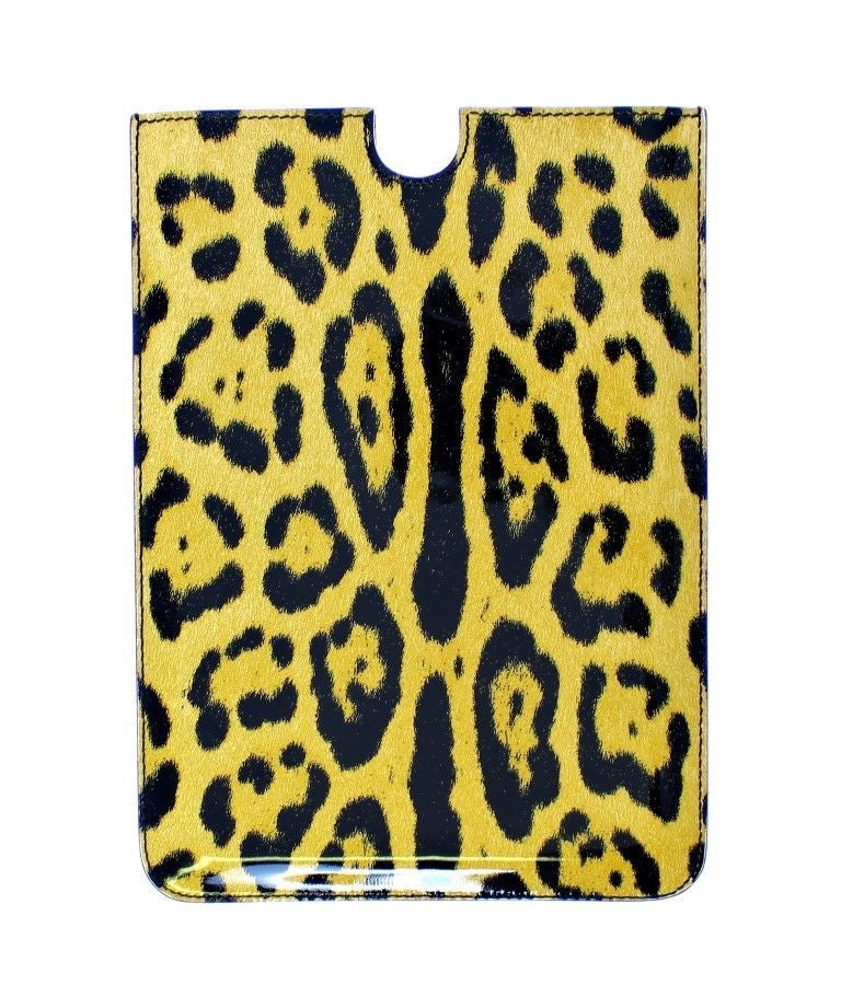 Dolce & Gabbana Chic Leopard Print Tablet Case