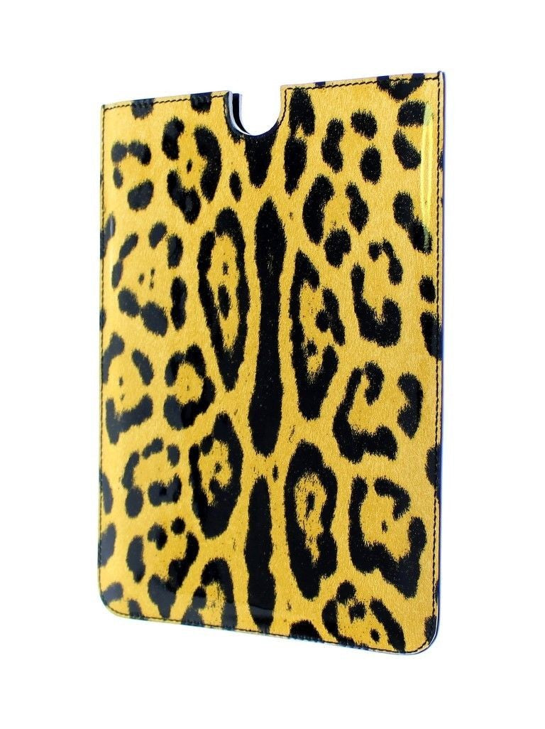 Dolce & Gabbana Chic Leopard Print Tablet Case