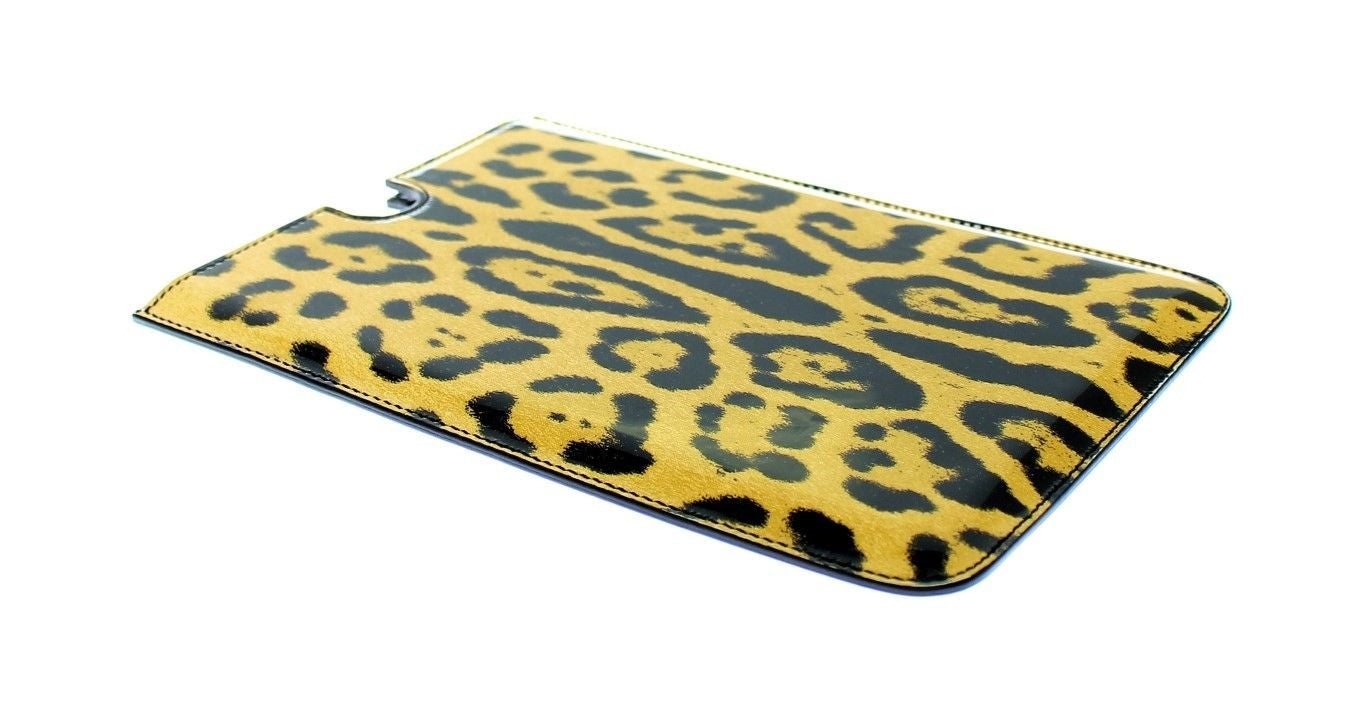 Dolce & Gabbana Chic Leopard Print Tablet Case