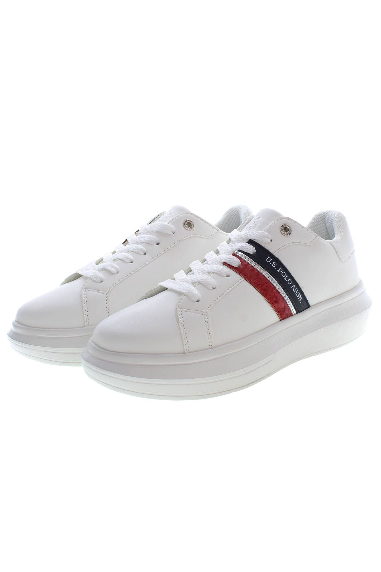 U.S. POLO ASSN. White Polyester Women Sneaker