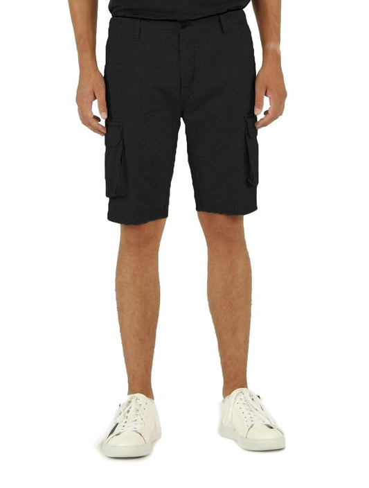 Fred Mello Black Cotton Men's Bermuda Shorts