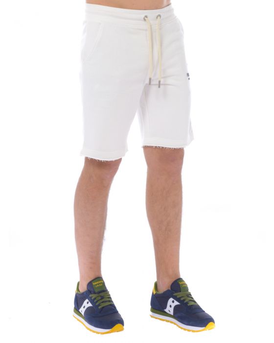 Fred Mello White Cotton Men Short