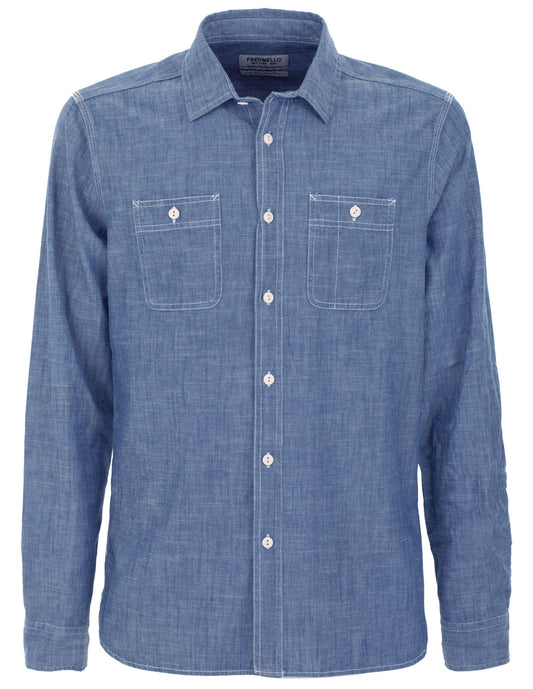 Fred Mello Chic Denim Chest Pocket Shirt