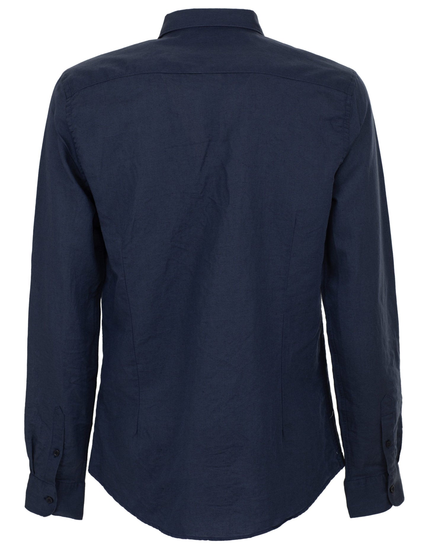 Fred Mello Blue Linen Men Shirt