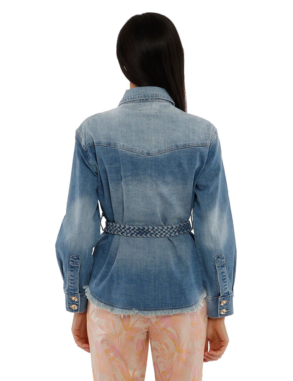 Yes Zee Blue Cotton Women Jacket