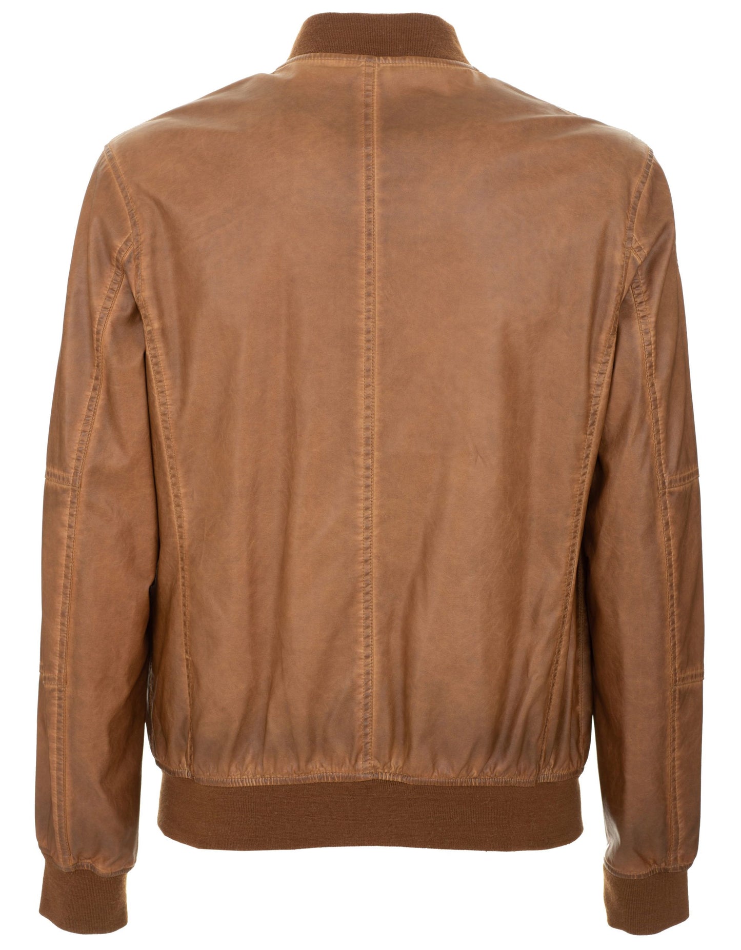 Fred Mello Brown Faux Leather Men Jacket