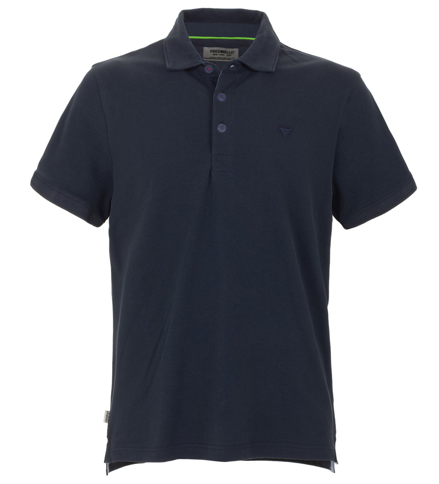 Fred Mello Blue Cotton Men Polo