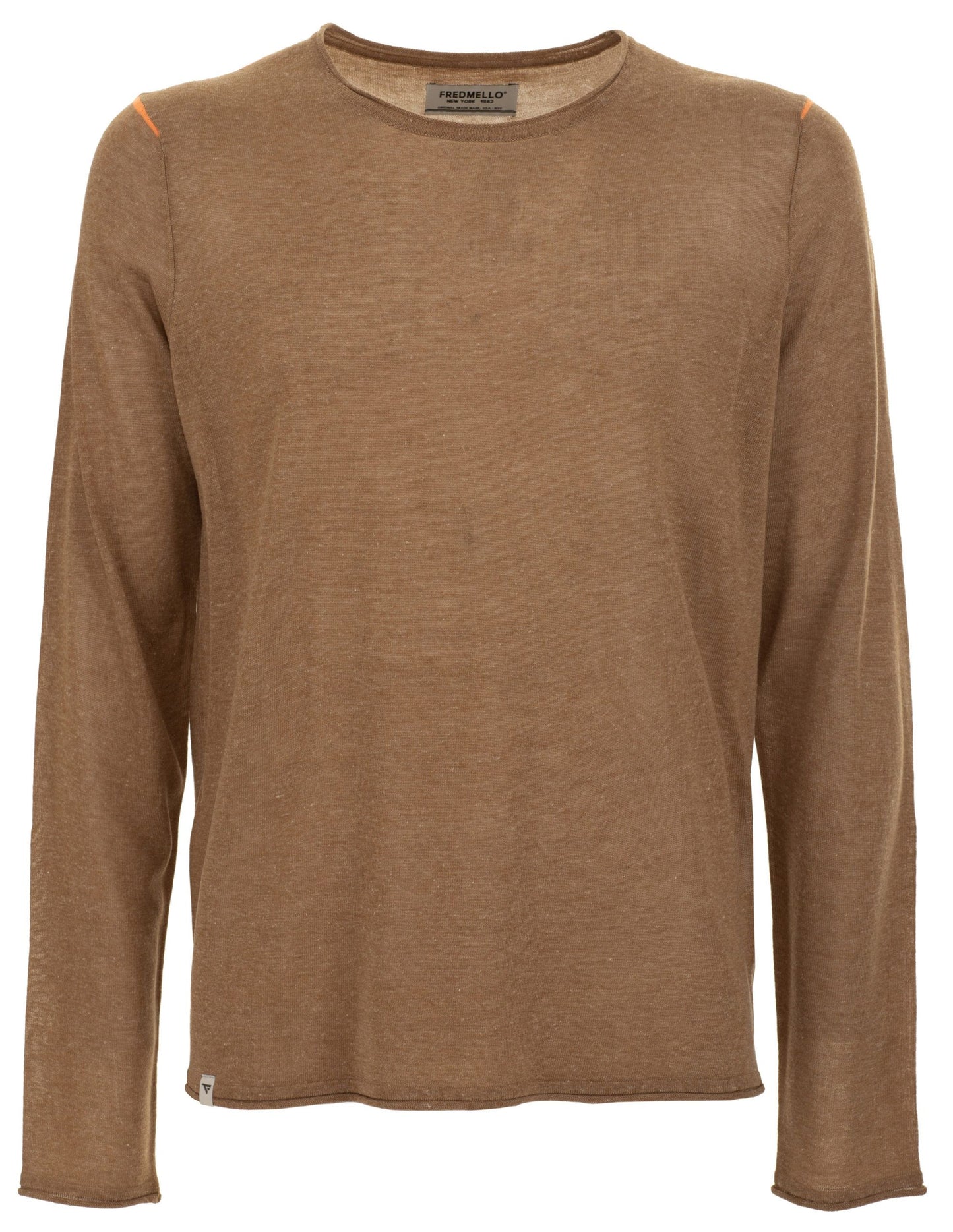 Fred Mello Brown Acrylic Men Sweater