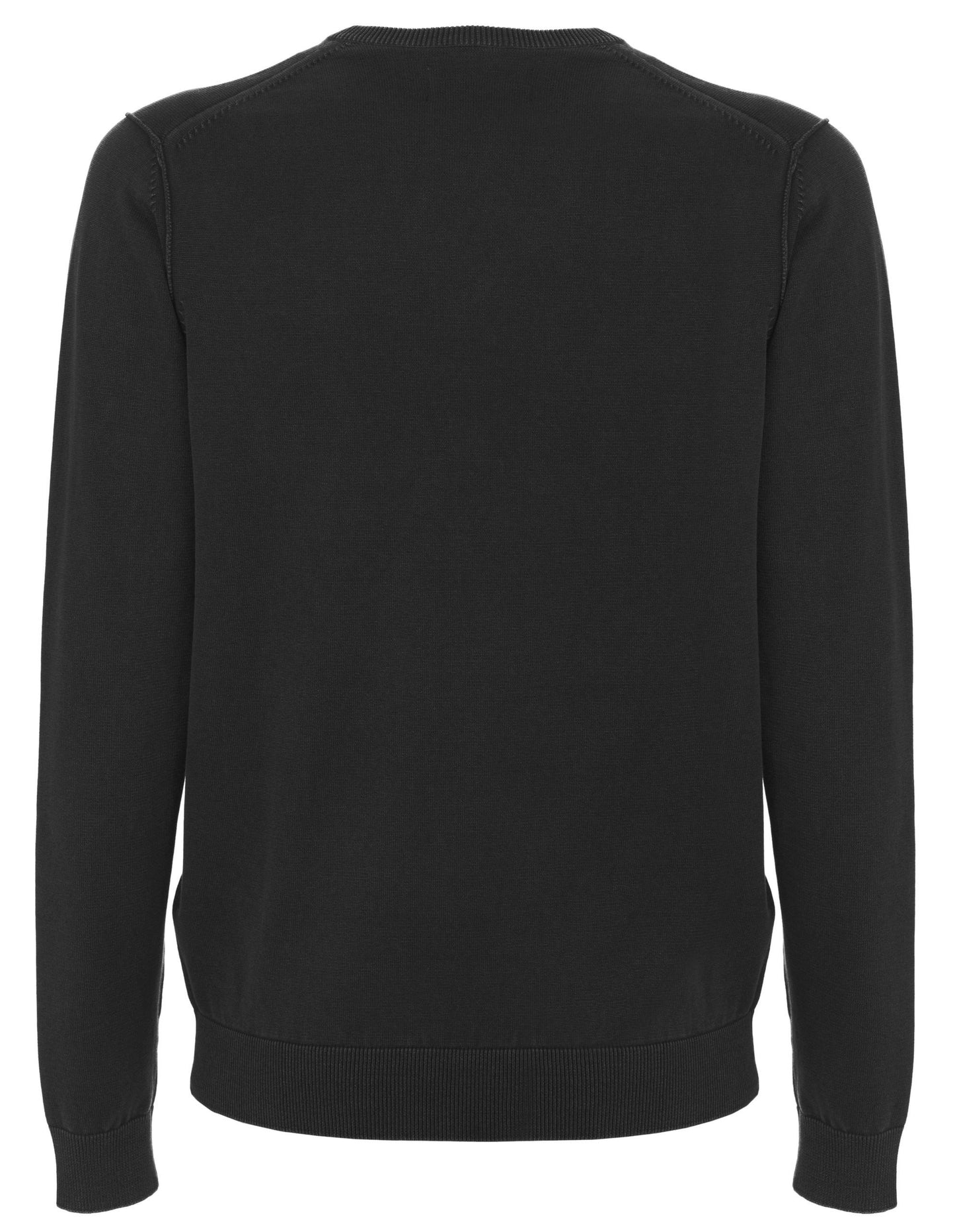 Fred Mello V-Neck Cotton Sweater with Distressed Detail