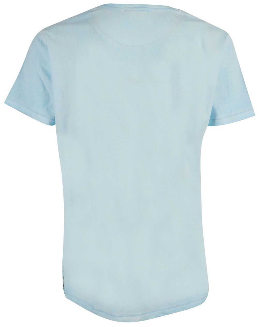 Yes Zee Light Blue Cotton Men T-Shirt