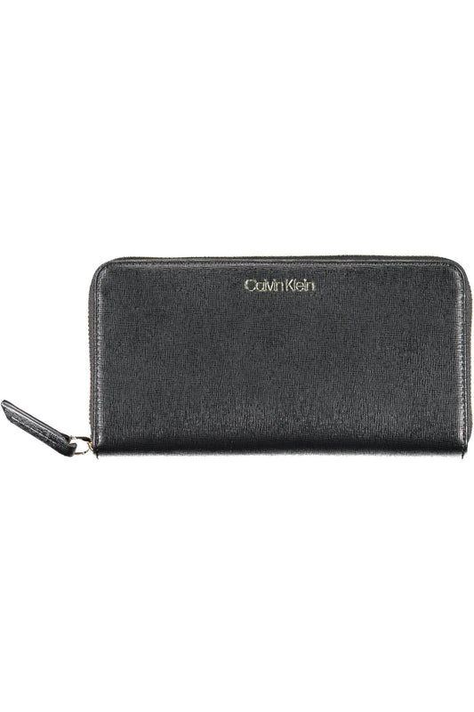 Calvin Klein Black Polyurethane Women Wallet