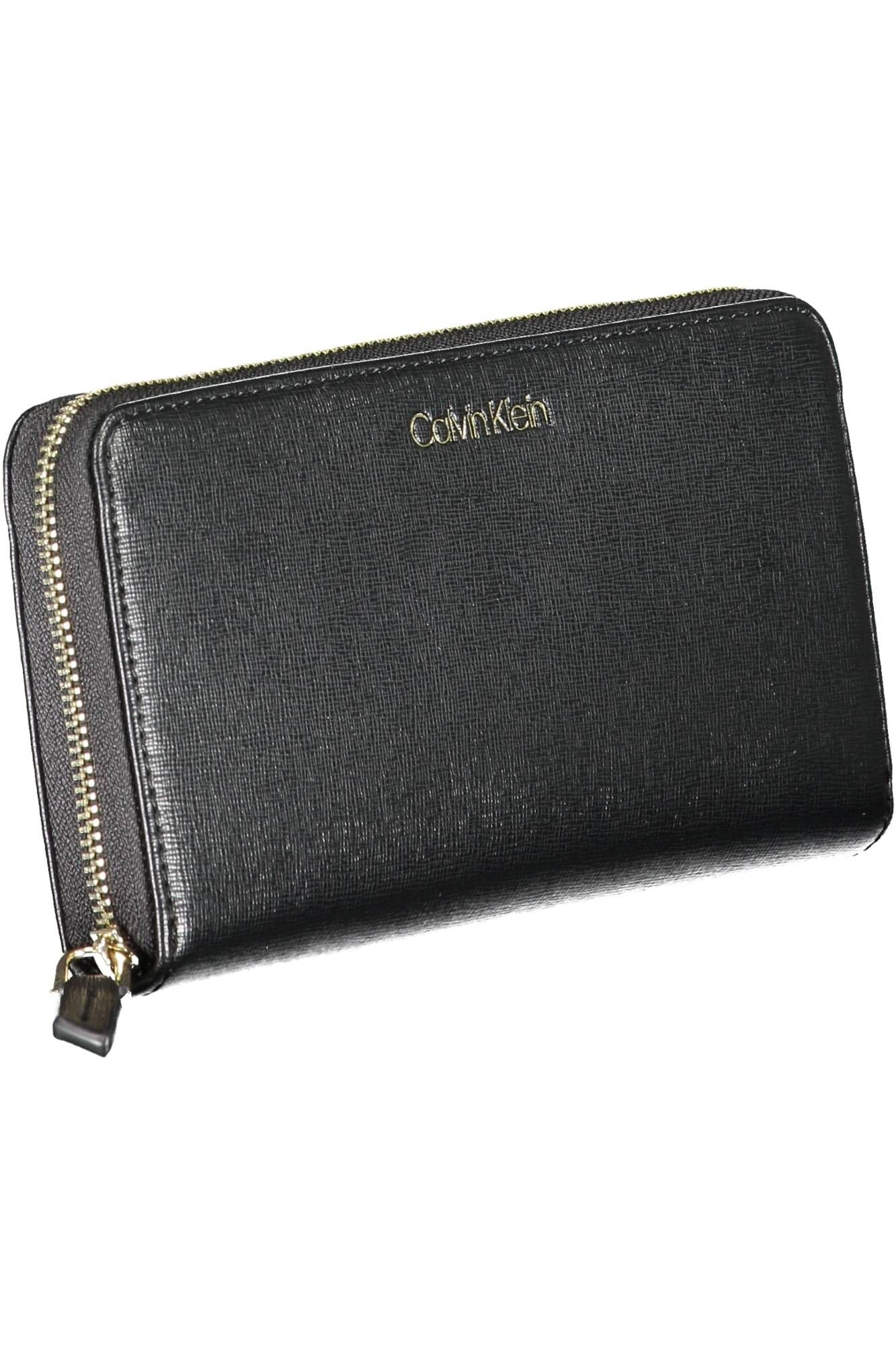 Calvin Klein Black Polyurethane Women Wallet