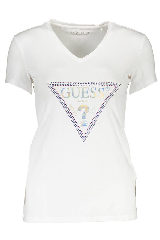 Guess Jeans White Cotton Women T-Shirt