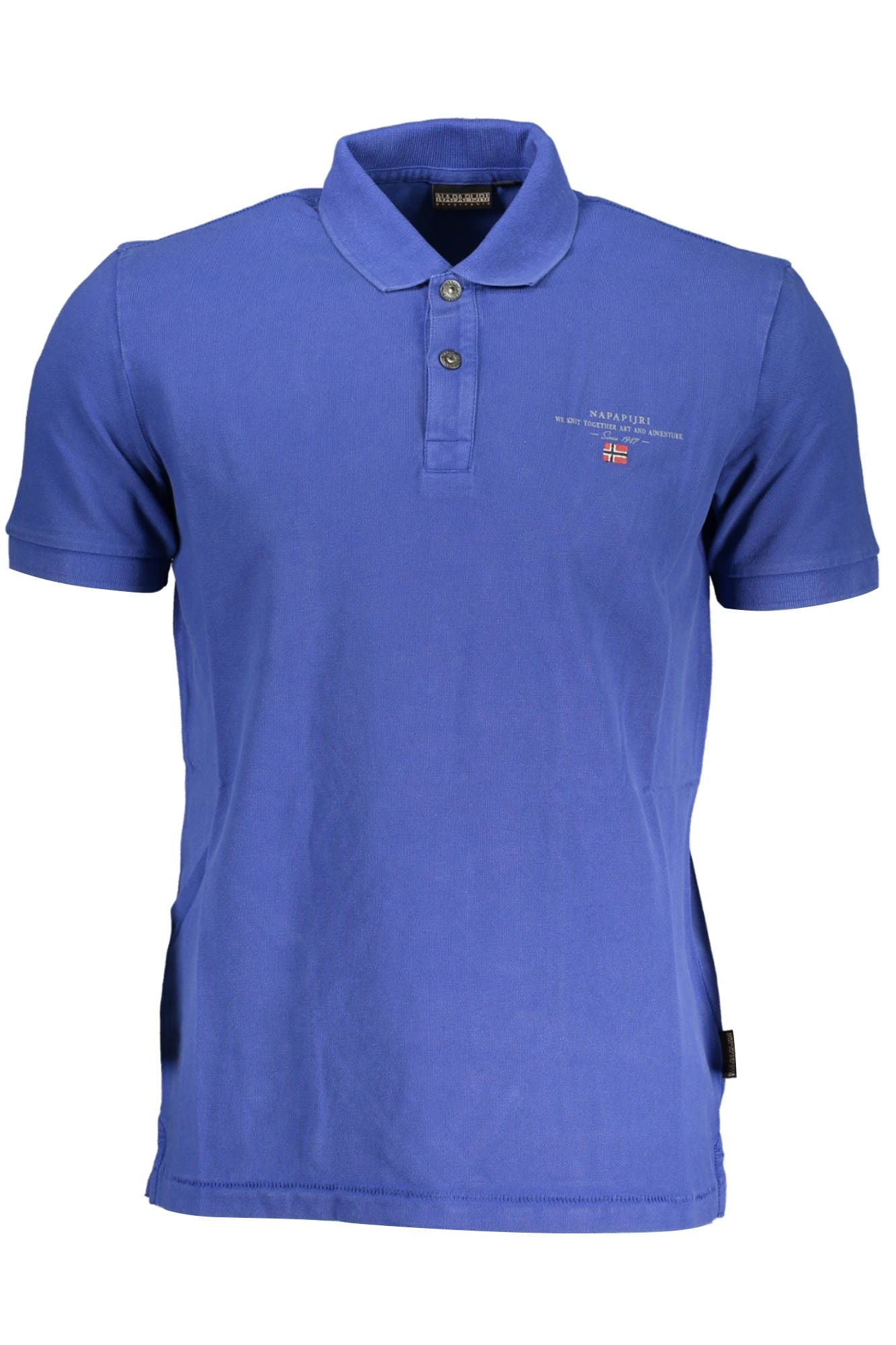 Napapijri Blue Cotton Men Polo Shirt