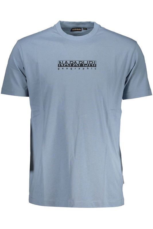 Napapijri Light Blue Cotton Men T-Shirt