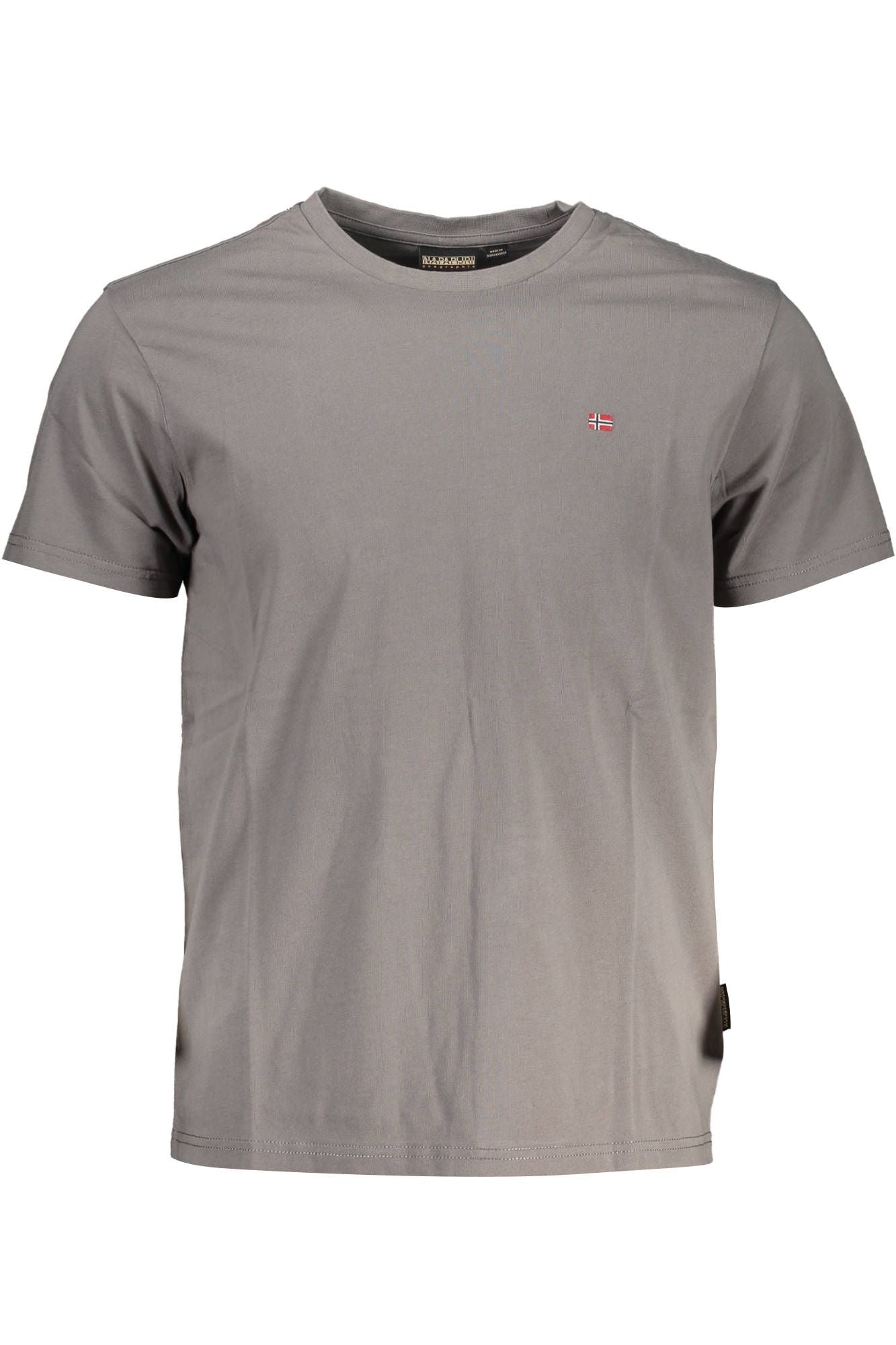 Napapijri Gray Cotton Men T-Shirt