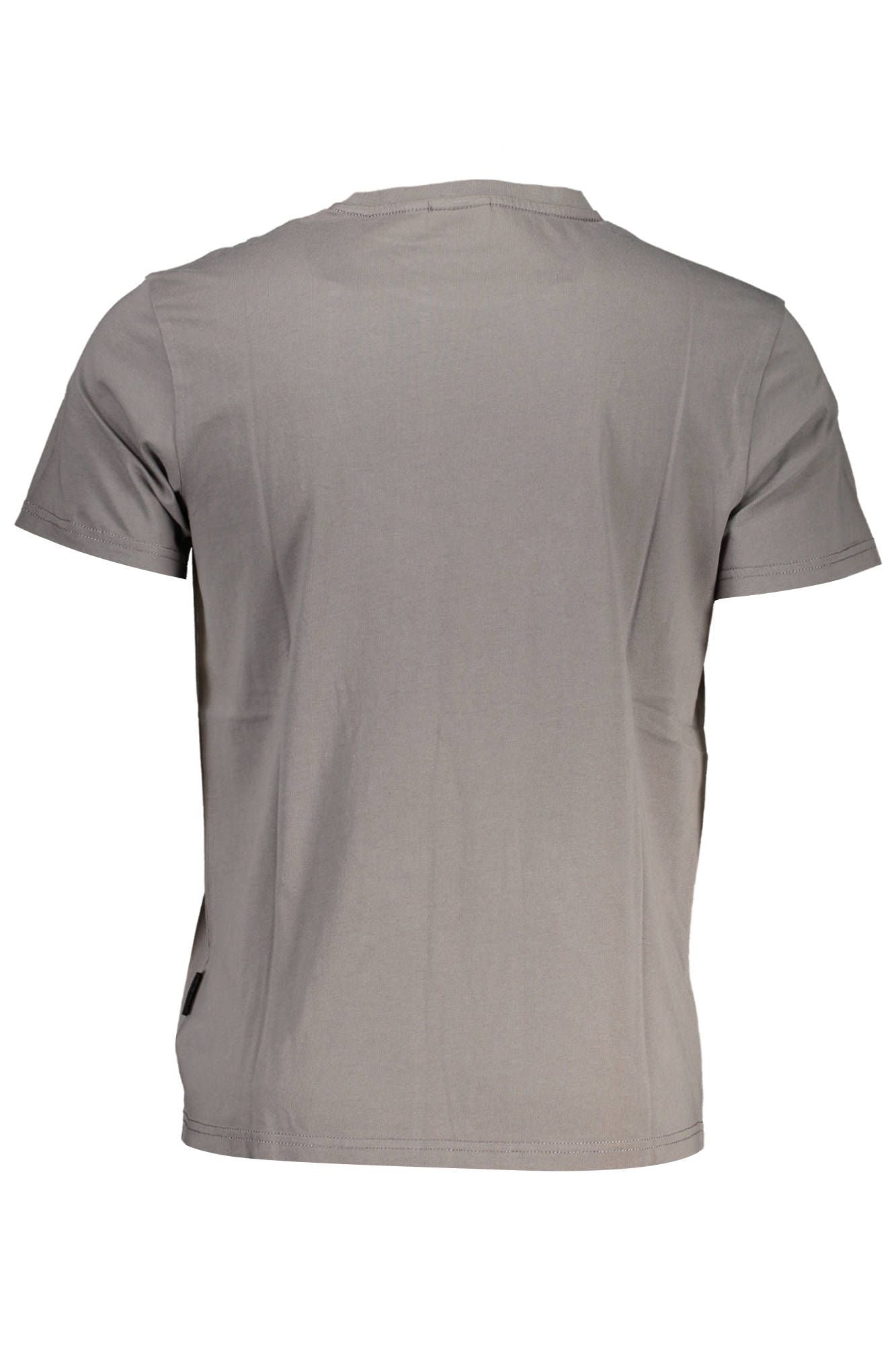 Napapijri Gray Cotton Men T-Shirt