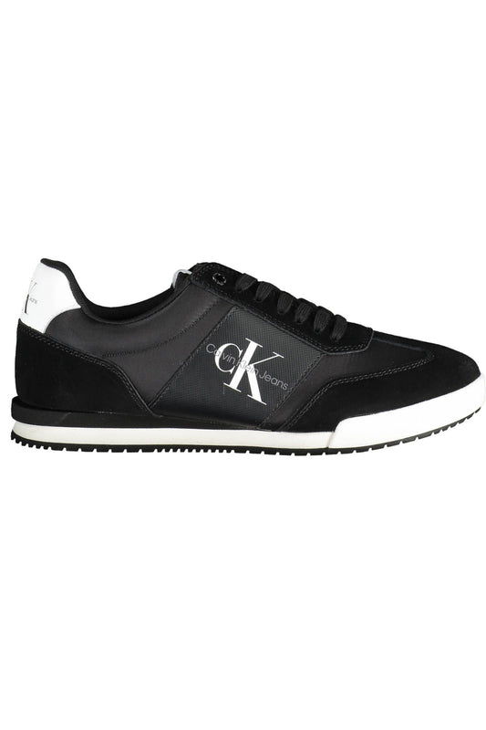 Calvin Klein Sleek Sporty Lace-up Sneakers in Black