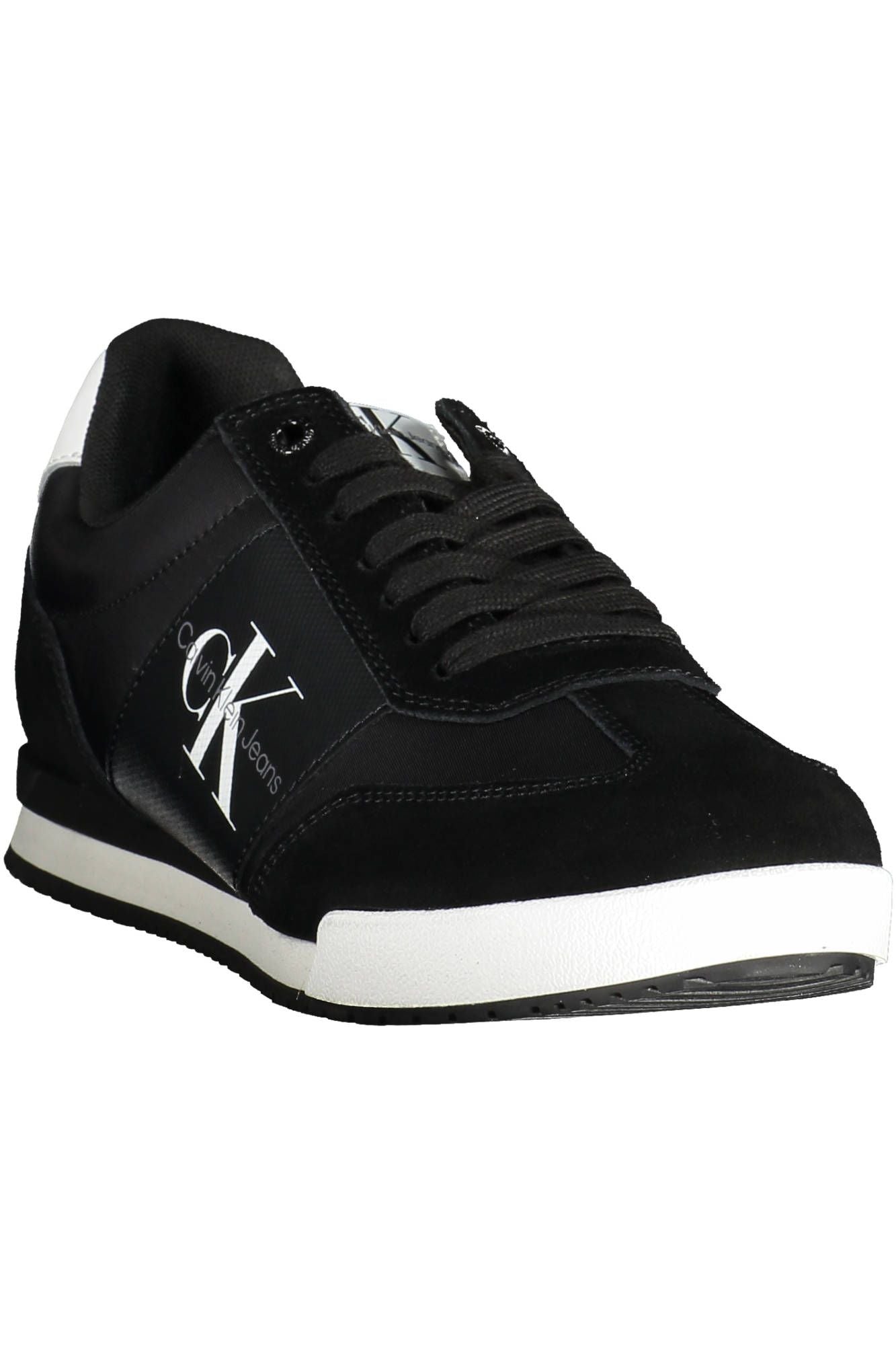 Calvin Klein Sleek Sporty Lace-up Sneakers in Black