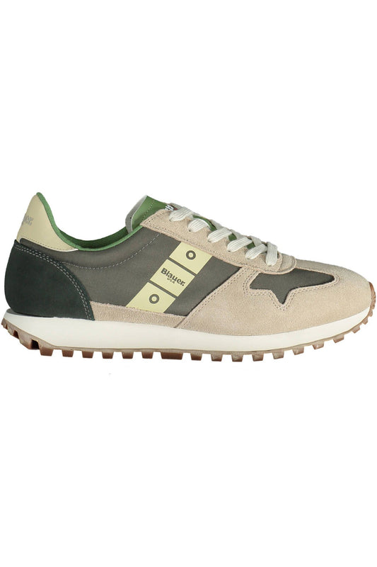 Blauer Beige Sports Sneakers with Contrasting Accents