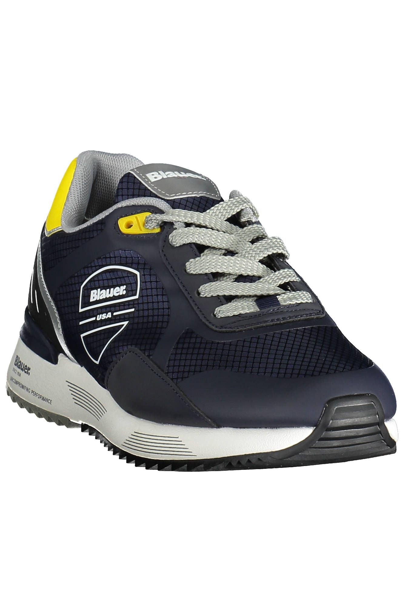 Blauer Sporty Lace-Up Sneakers with Contrasting Details