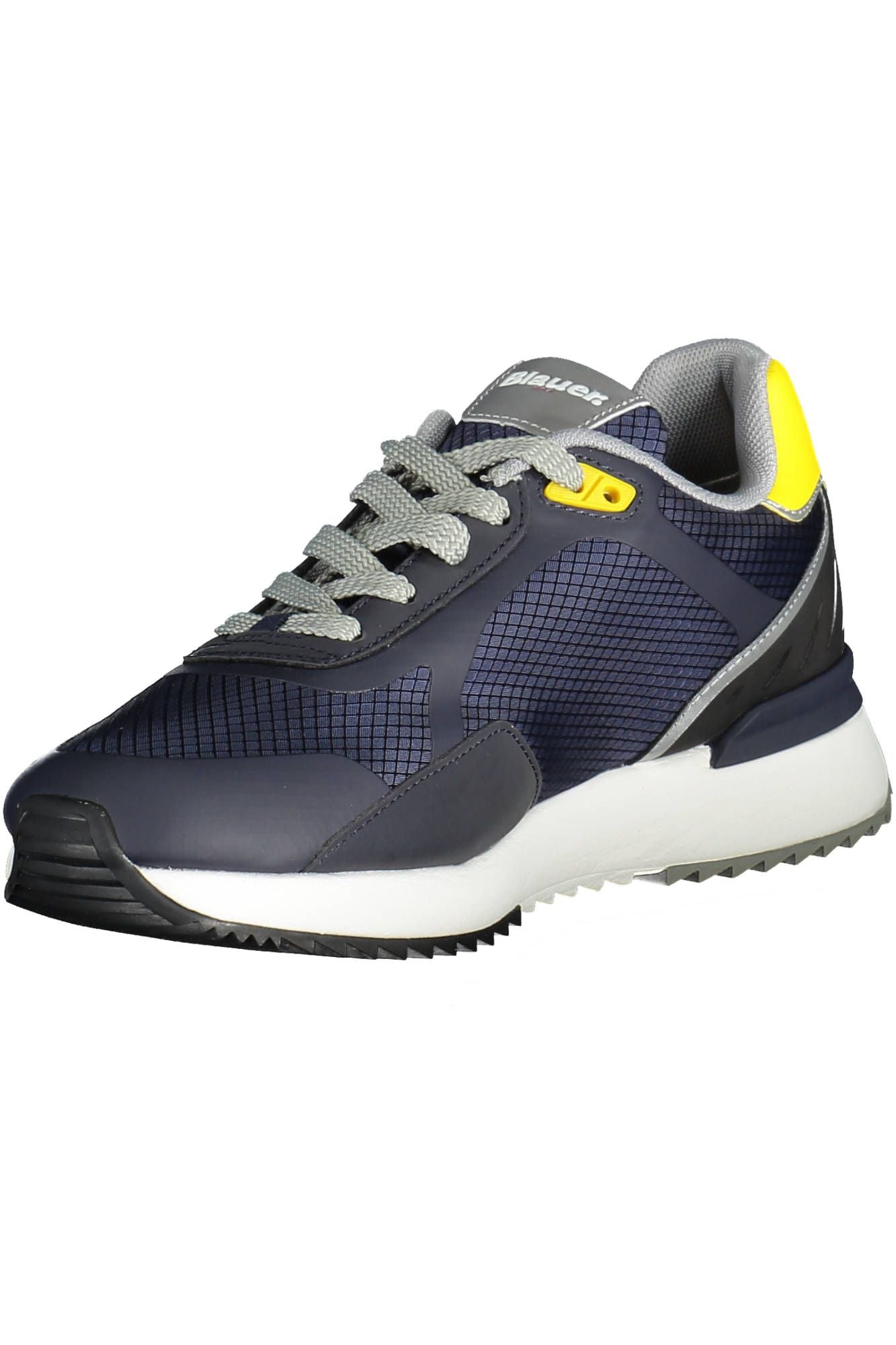 Blauer Sporty Lace-Up Sneakers with Contrasting Details