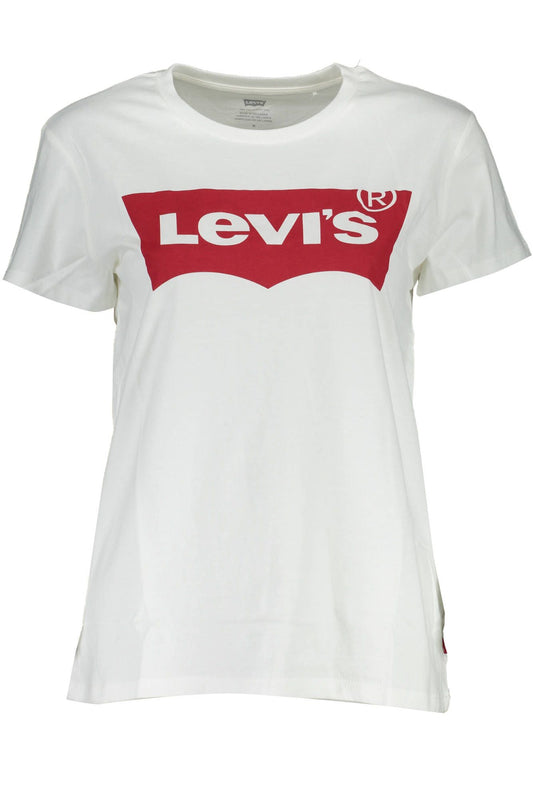 Levi's White Cotton Women T-Shirt