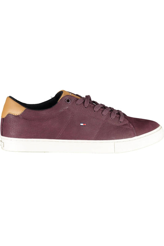 Tommy Hilfiger Sleek Purple Lace-Up Sports Sneakers