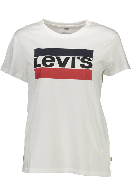 Levi's White Cotton Women T-Shirt