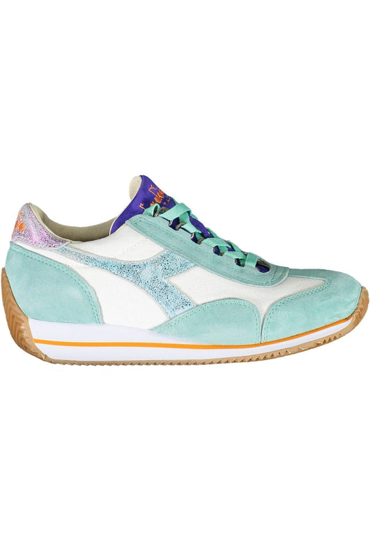 Diadora Glittering Green Lace-Up Sports Sneakers